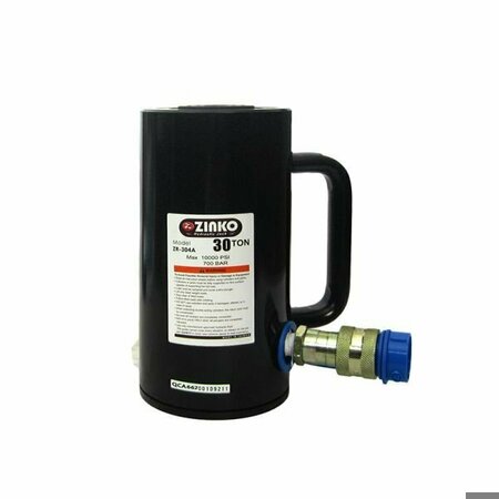ZINKO ZR-302A Single Acting Cylinder, Aluminum, 30 ton, 2in Stroke Min. Height 6.49in 21A-302